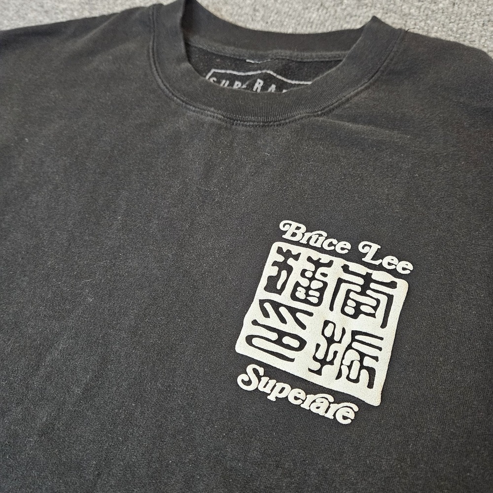 Superare X Bruce Lee Sweatshirt Black Size XL Simplicity Brilliance Martial Arts